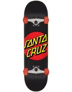 Santa Cruz Classic Dot 7.25" Compleet Skateboard Black Red