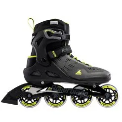 Rollerblade Macroblade Inline Skates 80 Mm Black / Lime -Skateboards Winkel 071006001a1 macroblade 80 photo outside side view
