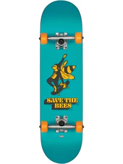 Globe Kids Save The Bees 7.6" Compleet Skateboard Blue