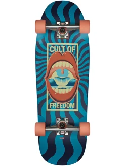 Globe Dealer Oldschool Skateboard 29.5" Cult Of Freedom / Blue