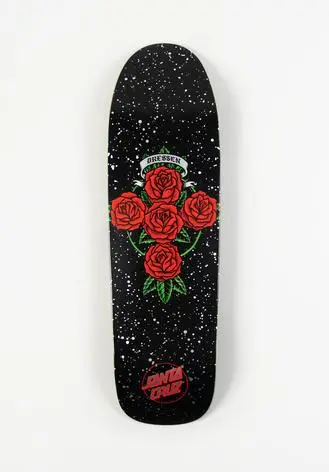 Santa Cruz Dressen Rose Cross Shaped 9.3" Skateboard Deck 3 Santa Cruz Dressen Rose Cross Shaped 9.3" Skateboard Deck