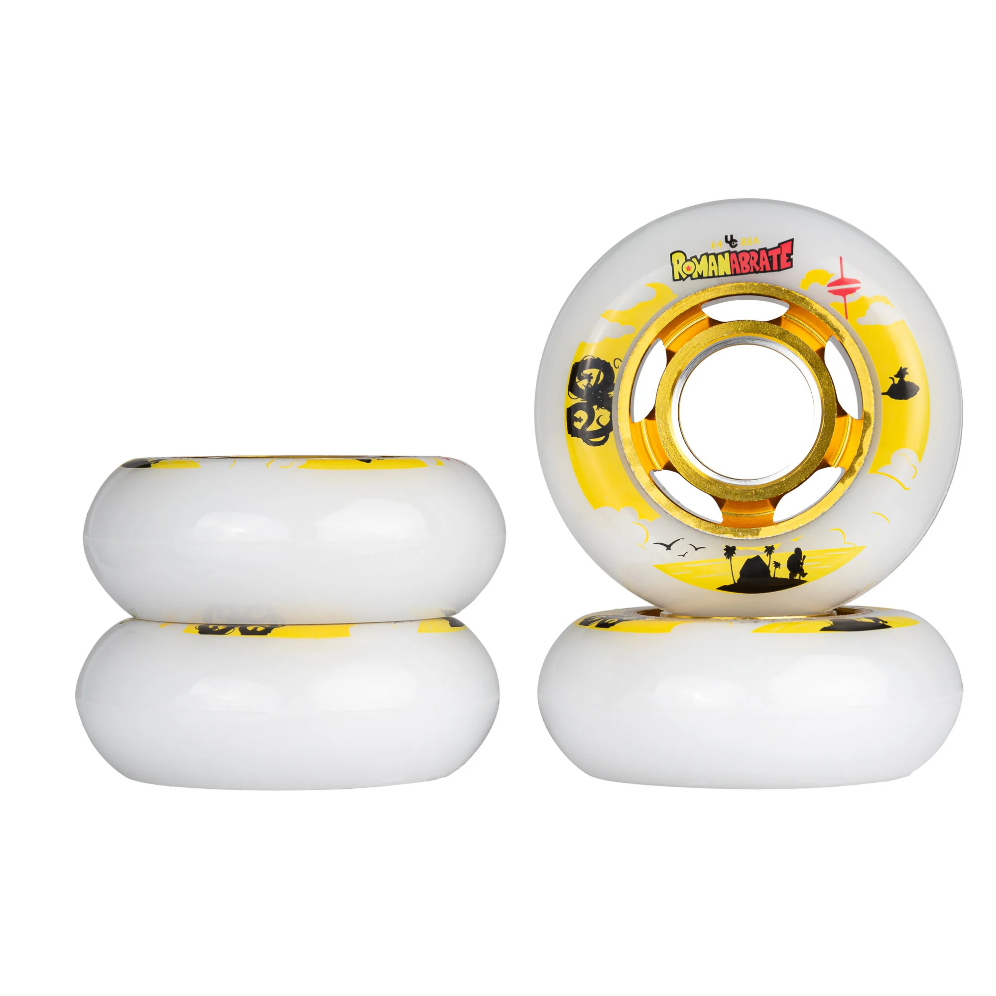 USD Undercover Roman Abrate Inline Skate Wielen 64mm (4 Stuks) - Afbeelding 2