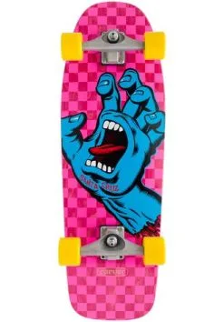 Santa Cruz X Carver Screaming Hand Check Cut Surfskate Cruiser 9.8"