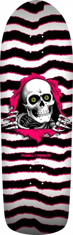 Powell Peralta Old School Ripper 10" Skateboard Deck White / Pink