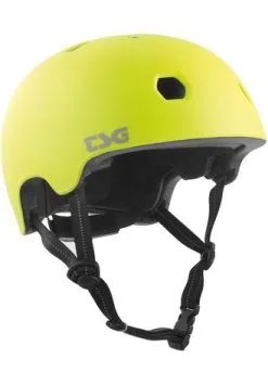 TSG Meta Solid Color Skateboard Helm Satin Acid Yellow