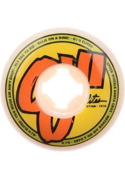 OJ Wheels 54mm Elites EZ Edge 101a Skateboardwielen White