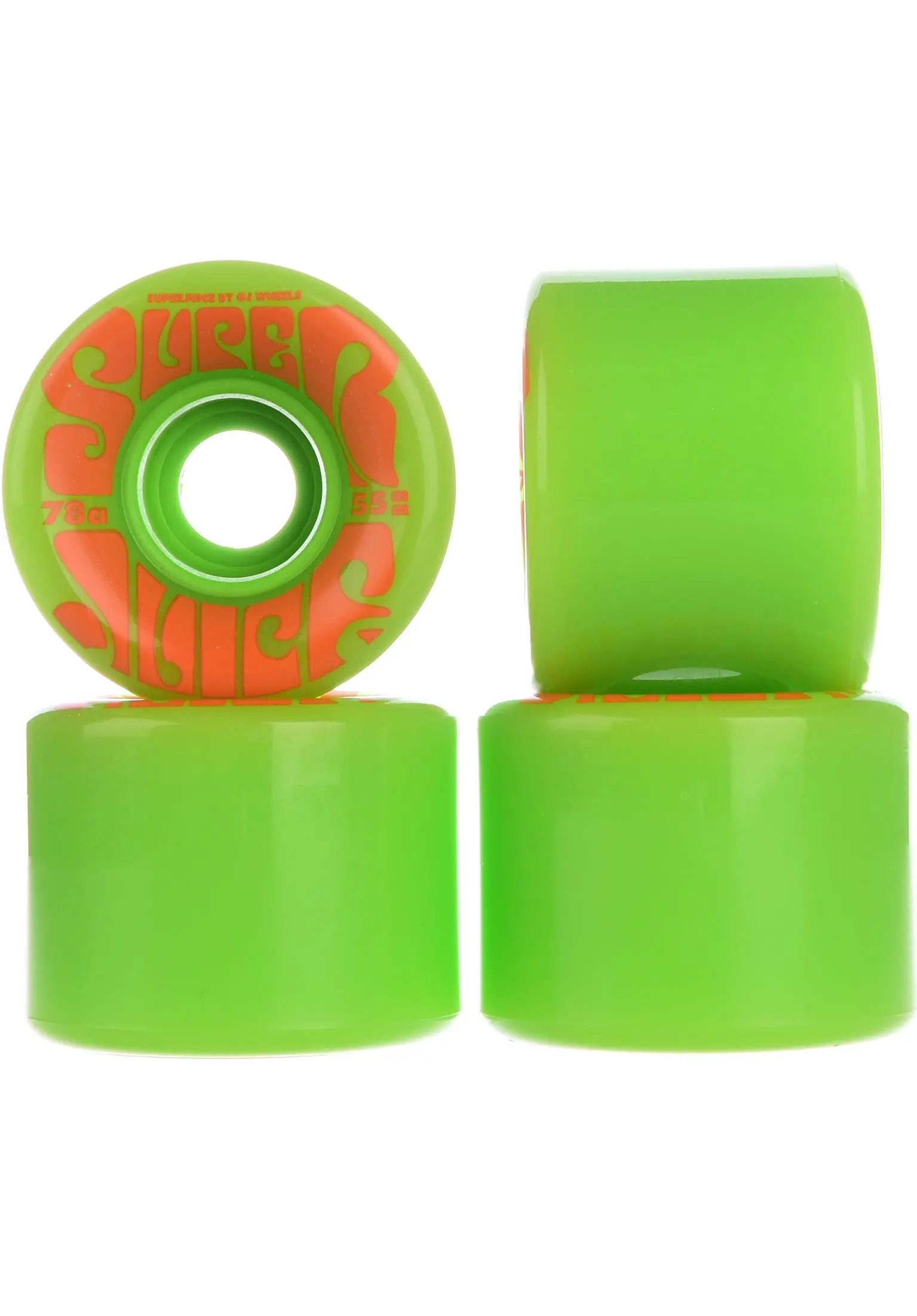 OJ Wheels 55mm Mini Super Juice 78a Skateboardwielen Green 4 OJ Wheels 55mm Mini Super Juice 78a Skateboardwielen Green - Afbeelding 2