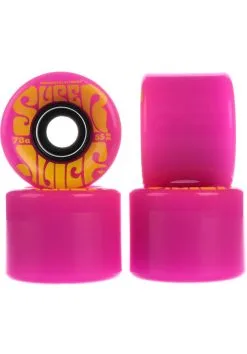 OJ Wheels 55mm Mini Super Juice 78a Skateboardwielen Pink -Skateboards Winkel oj wheels rollen mini super juice 78a pink rueckenansicht 0134410
