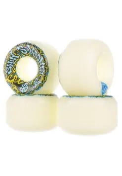 OJ Wheels 58mm Shin Sangbongi Original Mini Combo 99A Skateboardwielen White -Skateboards Winkel oj wheels rollen shin sangbongi original mini combo 99a white oberansicht 0135205