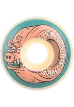 Pig Hog Wild Skateboardwielen 54 Mm Green -Skateboards Winkel pig rollen hog wild 101a white green vorderansicht 0135478 600x600