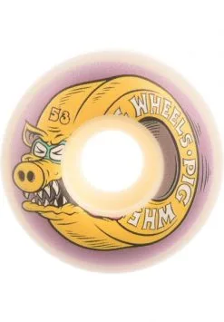 Voorkant -Skateboards Winkel pig rollen hog wild 101a white purple vorderansicht 0135478 600x600