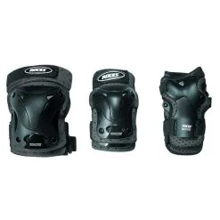 Roces Junior Ventilated 3-pack Skate Beschermers Voor Inline Skate Zwart