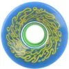 Santa Cruz 66mm Slime Balls OG`s 78A Skateboardwielen Blue - Green -Skateboards Winkel santa cruz rollen og slime 78a blue green vorderansicht 0134899