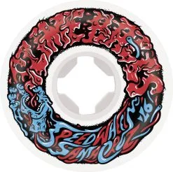 Santa Cruz 53mm Slime Balls Vomit 2 Mini 97A Skateboardwielen White Red Blue