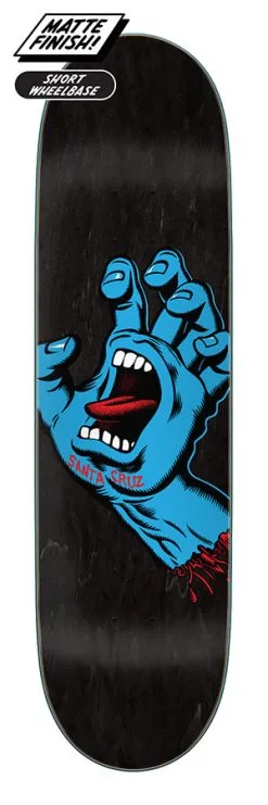 Santa Cruz Screaming Hand 8.6" Skateboard Deck Black