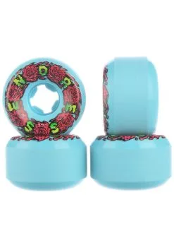 Santa Cruz 56mm Dressen Vomits 97A Skateboardwielen Turquoise -Skateboards Winkel slime balls rollen dressen vomit mini turquise 97a turquoise rueckenansicht 0135408